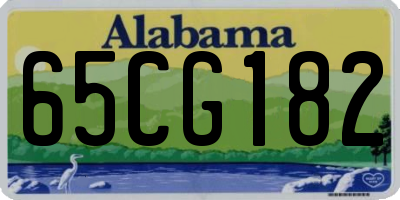 AL license plate 65CG182