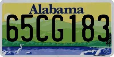 AL license plate 65CG183
