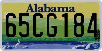AL license plate 65CG184