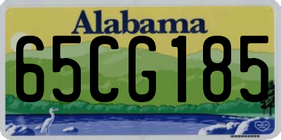 AL license plate 65CG185