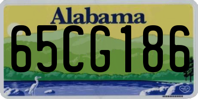 AL license plate 65CG186