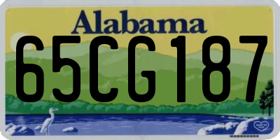 AL license plate 65CG187