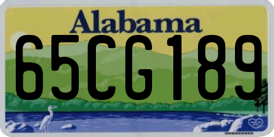 AL license plate 65CG189