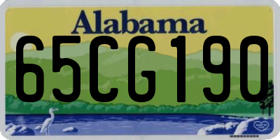 AL license plate 65CG190