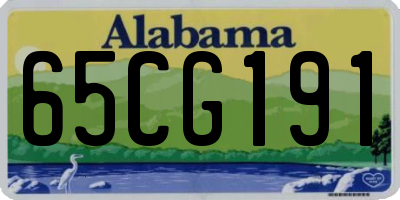 AL license plate 65CG191
