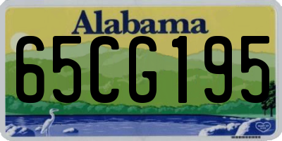 AL license plate 65CG195