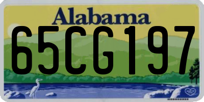 AL license plate 65CG197