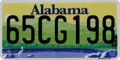 AL license plate 65CG198