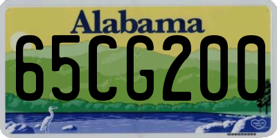 AL license plate 65CG200