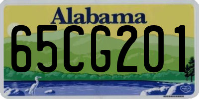 AL license plate 65CG201