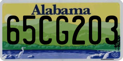 AL license plate 65CG203
