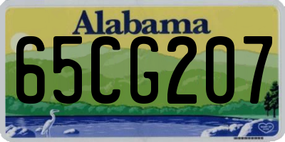AL license plate 65CG207