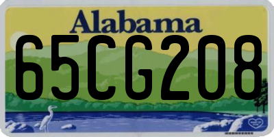 AL license plate 65CG208