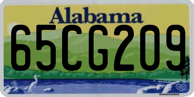 AL license plate 65CG209