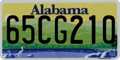 AL license plate 65CG210