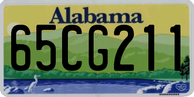 AL license plate 65CG211