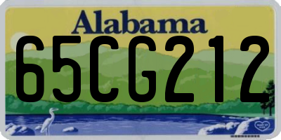 AL license plate 65CG212