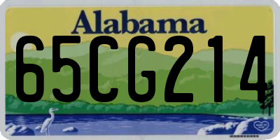 AL license plate 65CG214