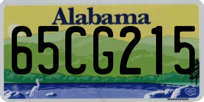 AL license plate 65CG215