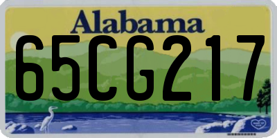 AL license plate 65CG217