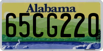 AL license plate 65CG220