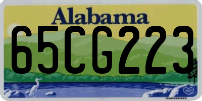 AL license plate 65CG223