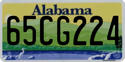 AL license plate 65CG224