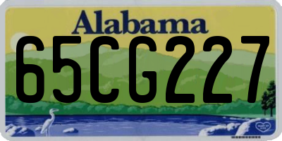 AL license plate 65CG227