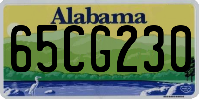 AL license plate 65CG230