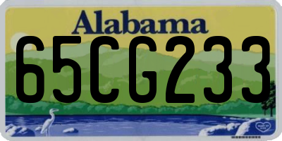 AL license plate 65CG233