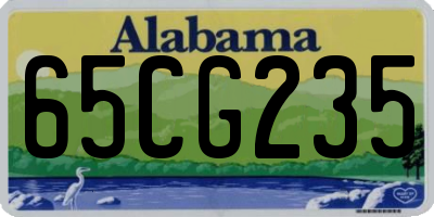 AL license plate 65CG235