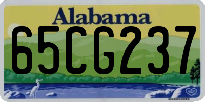 AL license plate 65CG237