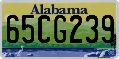 AL license plate 65CG239