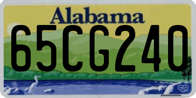 AL license plate 65CG240