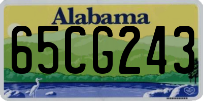 AL license plate 65CG243