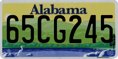 AL license plate 65CG245