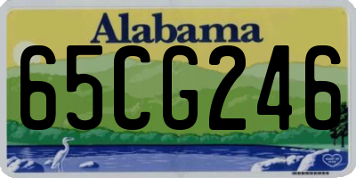 AL license plate 65CG246