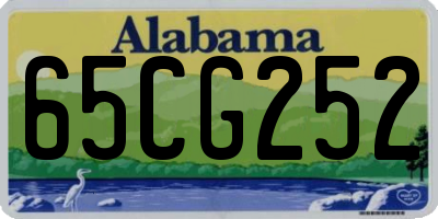 AL license plate 65CG252