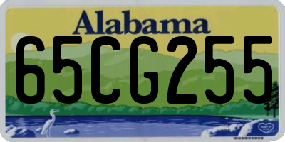 AL license plate 65CG255