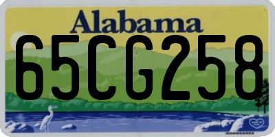 AL license plate 65CG258