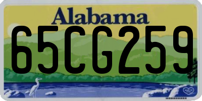 AL license plate 65CG259