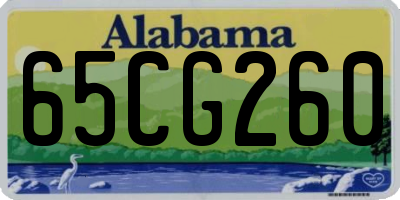 AL license plate 65CG260
