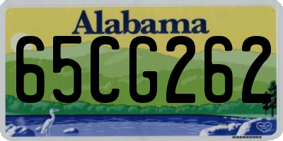 AL license plate 65CG262