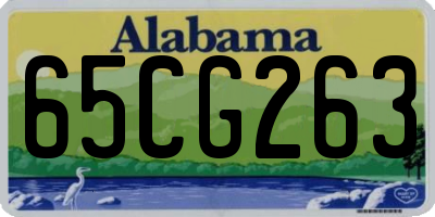AL license plate 65CG263