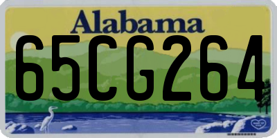 AL license plate 65CG264
