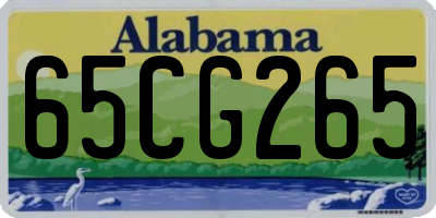AL license plate 65CG265