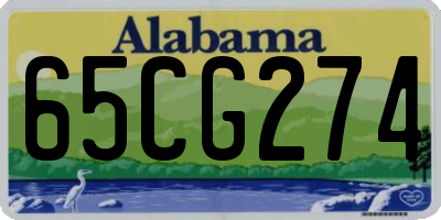 AL license plate 65CG274