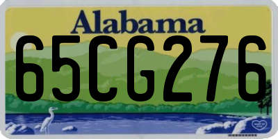 AL license plate 65CG276