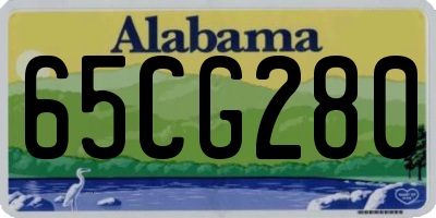 AL license plate 65CG280