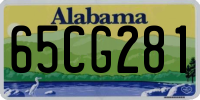 AL license plate 65CG281